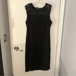 Stanzin Black Lace Sleeveless Bodycon Dress X-Large.